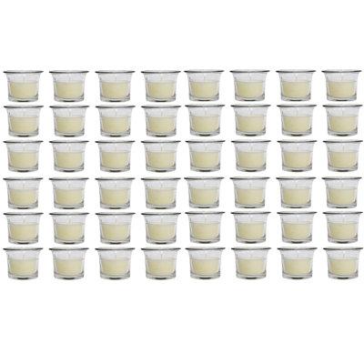 Symple Stuff Glass Filled Candles in White | 1.77 H x 2.55 W x 2.55 D in | Wayfair 628906080D4D45C384BAA59F7E98FB94