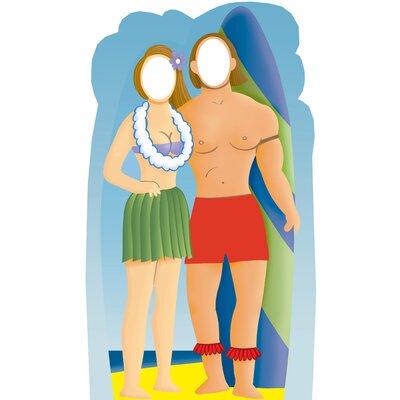 Advanced Graphics Life-Size Stand-Ins Surfer Couple Holding Surfboard Cardboard Stand-Up | 72 H x 36 W in | Wayfair #558