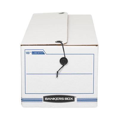 Bankers Box® Liberty Storage Box, Record Form, 9-1 2 x 23-1 4 x 6, White Blue, 12 Carton | 20.75 H x 49 W x 3.25 D in | Wayfair FEL00022
