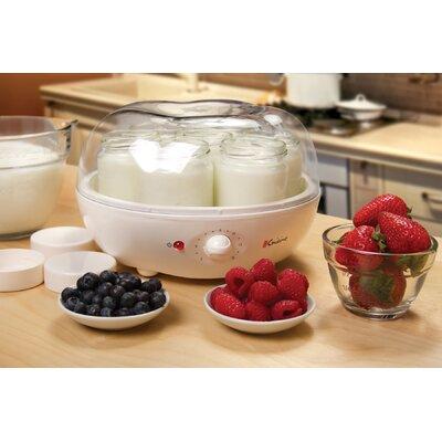 Euro Cuisine Automatic Yogurt Maker in White, Size 6.0 H x 9.5 W x 9.5 D in | Wayfair 737770034163