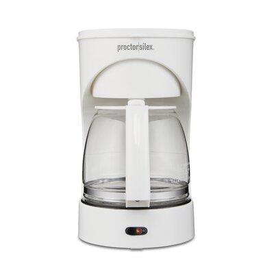 Proctor-Silex 12 Cup Coffee Maker Plastic in White | 11.1 H x 10.71 W x 7.28 D in | Wayfair 43501G