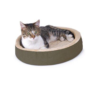 K&H Manufacturing Round Cat Bed Fleece in Green | 3 H x 16 W x 16 D in | Wayfair 100213088