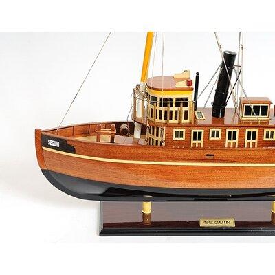 Old Modern Handicrafts Seguin Model Boat Wood in Brown, Size 23.0 H x 26.0 W x 6.23 D in | Wayfair B046