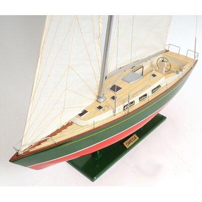 Old Modern Handicrafts Omega Model Boat Wood in Black/Brown/Red | 45 H x 30 W x 7 D in | Wayfair Y062