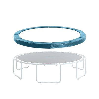 Machrus Upper Bounce Trampoline Super Spring Cover Safety Pad, Steel in Blue White | 1 H in | Wayfair UBPAD-S-7.5-M