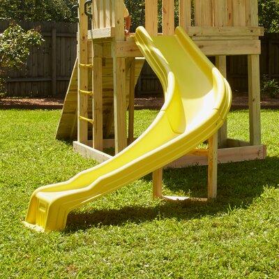 Swing-n-Slide Side Winder Curved Slide for 5' Deck in Yellow | 2 H x 66 W x 74 D in | Wayfair NE 4678-1YB