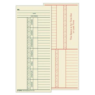 Tops Business Forms Time Card for Cincinnati, Named Days | 6.4 H x 9.5 W x 3.8 D in | Wayfair TOP1260