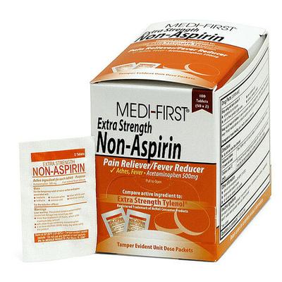 MEDI-FIRST 80433 Extra Strength Non-Aspirin,500mg,PK100