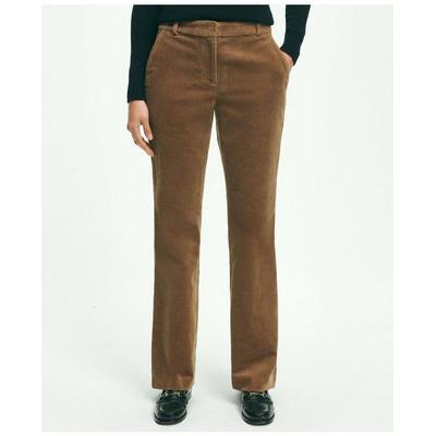 Brooks Brothers Women's Cotton Wide-Wale Corduroy Trousers | Dark Beige | Size 4