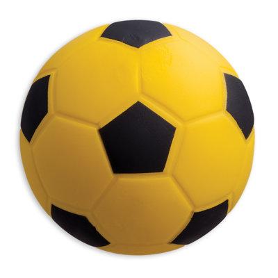 Champion Sports kids Coated High Density Foam Soccer Ball, Size 4 Plastic in Black | 7.5 H x 7.5 W x 7.5 D in | Wayfair SFC