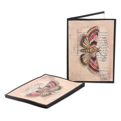 'Butterfly-Themed Handmade Paper Greeting Cards (Set of 5)'