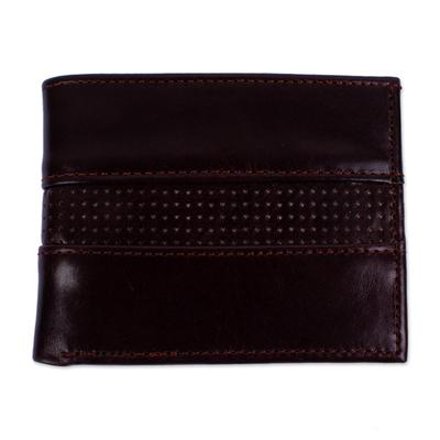 Off Road in Brown,'Hand Crafted Brown Leather Wallet for Men'