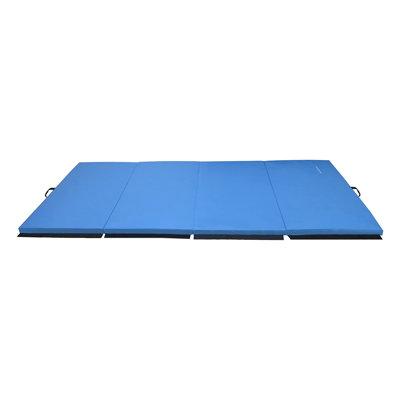 BalanceFrom Fitness All Purpose Folding Gymnastics Gym Exercise Mat for Yoga, Aerobics, Pilates, & Martial Arts Vinyl in Blue | Wayfair BFGR-01BL