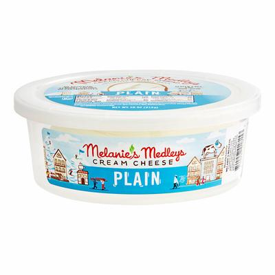 Melanie's Medleys Plain Whipped Cream Cheese 7.5 oz. Tub - 12/Case