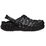 Crocs Black Classic Lined Geometric Clog Shoes