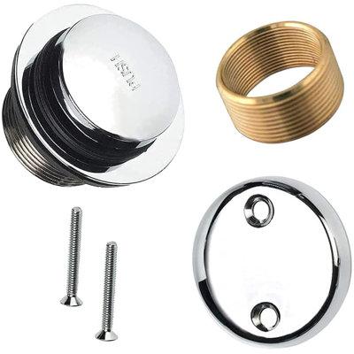 Maui Tip Toe Style Conversion Kit Bathtub Tub Drain Assembly, All Brass Construction in Gray | 1.37 W x 1.37 D in | Wayfair VE-DRN-03