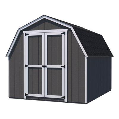 Little Cottage Company Value Gambrel Barn Wood Storage Shed w/ 4 ft. Sidewalls in Brown/Gray | 12' x 20' | Wayfair FK-12x20 W-VGB-4Shed Kit