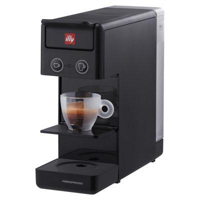 illy Y3.3 Single Serve Espresso & Coffee Capsule Machine Plastic in Black | 10 H x 3.94 W x 11.73 D in | Wayfair 60381