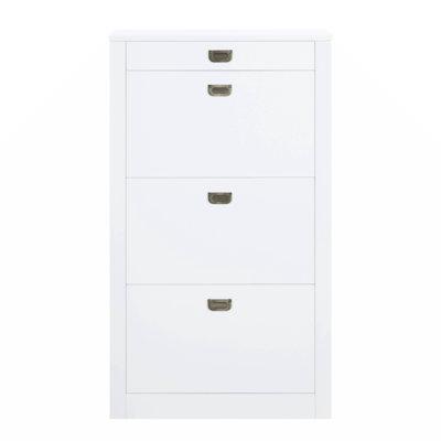 Latitude Run® Westrick Solid Wood Accent Cabinet in Brown/White | 47 H x 28 W x 10 D in | Wayfair 9C24F077CE714E829353029D5256F707
