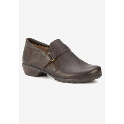 Wide Width Women's Eliot Flat by Ros Hommerson in Brown Leather (Size 10 1/2 W)