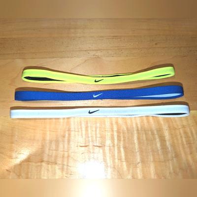 Nike Accessories | 3-Pack Nike Headbands Hairbands Outdoors Sports For Men & Women Blue White Neon | Color: Blue/White | Size: Os