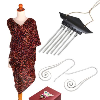 'Earth-Themed Accessories and Wind Chime Curated Gift Set'