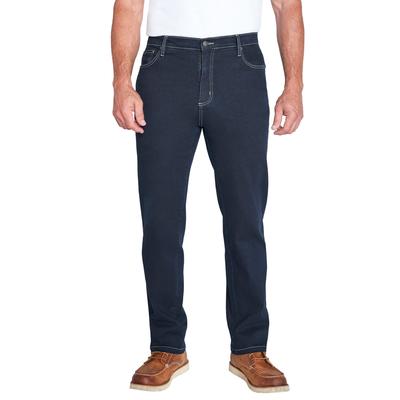 Men's Big & Tall Liberty Blues™ Straight-Fit Stretch 5-Pocket Jeans by Liberty Blues in Dark Indigo (Size 56 38)