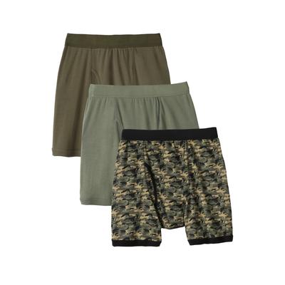 Men's Big & Tall Cotton Cycle Briefs 3-Pack by KingSize in Hunter Camo Pack (Size 5XL) Underwear