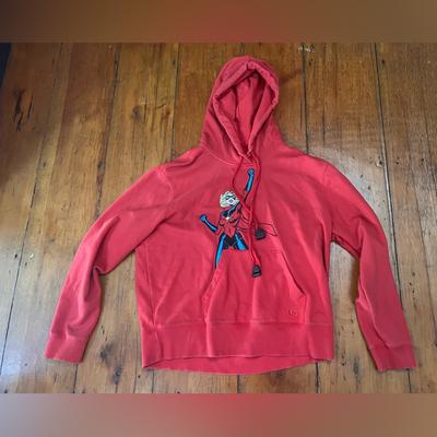 Coach Tops | Coach X Marvel Large Women’s Red Hooded Sweatshirt Captain Marvel Embroidery | Color: Red | Size: L