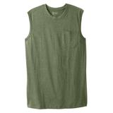 Plus Size Women's Boulder Creek® Heavyweight Pocket Muscle Tee by Boulder Creek in Heather Moss (Size 9XL) Shirt