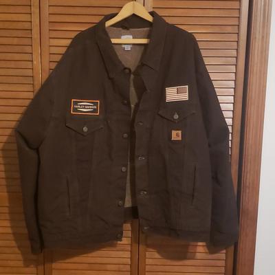 Carhartt Jackets & Coats | Custom Harley-Davidson Carhartt Jean Jacket | Color: Brown | Size: 4xl