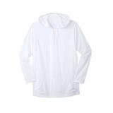 Plus Size Women's Gauze Pullover Hoodie by KingSize in White (Size 4XL)