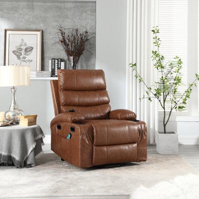 Latitude Run® Electric Power Lift Recliner Chair Sofa for Elderly, 8 Point Vibration Massage & Lumber Heat Faux in Black | Wayfair