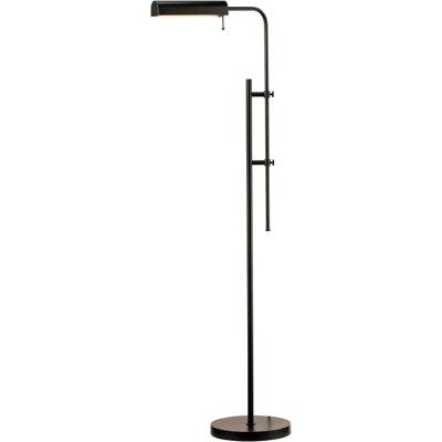 Hokku Designs Maesynn Cedric Adjustable Pharmacy Floor Lamp Metal in Black | 61 H x 19 D in | Wayfair 75E999D834BD4D44925FABBF4F777E5B