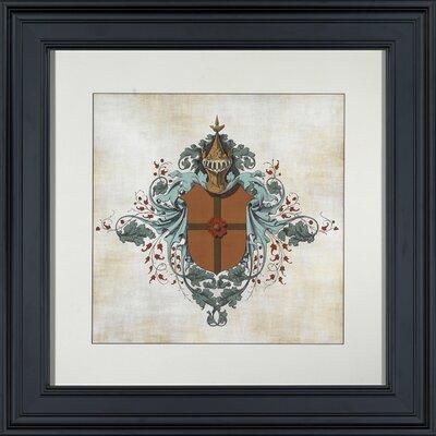 Wendover Art Group Colored Shield Motif I - Picture Frame Graphic Art on Paper in Blue/Brown/Green | 36.25 H x 36.25 W x 0.94 D in | Wayfair PG5017