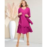 Appleseeds Women's Special Occasion Flirty Jacket Dress - Pink - PS - Petite
