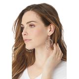 Women's Layered Circle Drop Earrings by Accessories For All in Silver