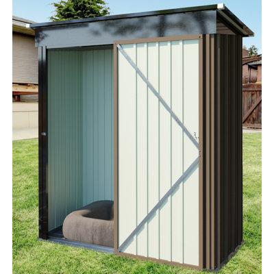 AOOLIVE 3 ft. W x 5 ft. D Metal Lean-to Tool Shed | 70.9 H x 61 W x 34 D in | Wayfair AOOWLS-345-W1598P153006