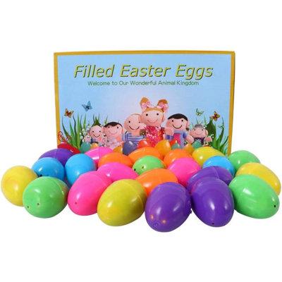 The Holiday Aisle® 24Pcs Easter Eggs Filled w  Finger Puppets For Easter Basket Stuffers, Easter Eggs Hunt, Easter Party Favor, Easter Gift For | Wayfair