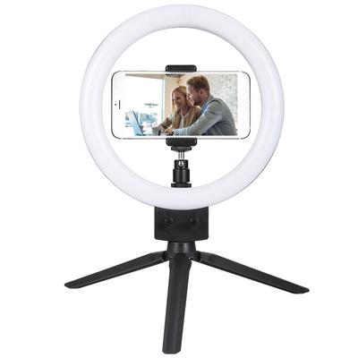 Fresh Fab Finds 9" Dimmable LED Ring Light With Tripod - Perfect For Selfies, Studio, Makeup - Includes Phone Holder - Black