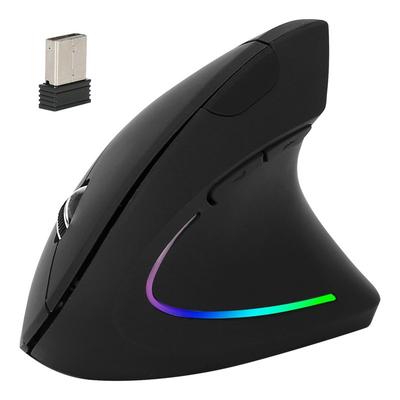 Fresh Fab Finds 2.4G Wireless Vertical Mouse, 6-Button Ergonomic Optical Mice, 3 Adjustable DPI (800/1200/1600), for Laptop PC - Black