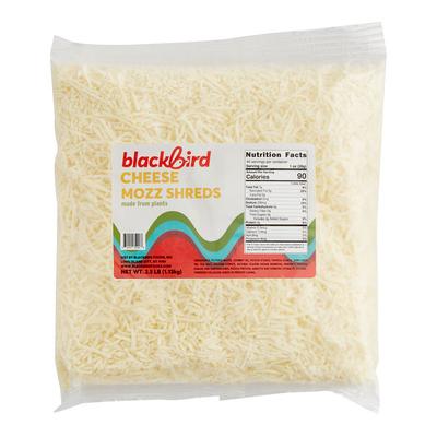 Blackbird Vegan Mozzarella Cheese Shreds 2.5 lb. - 4/Case