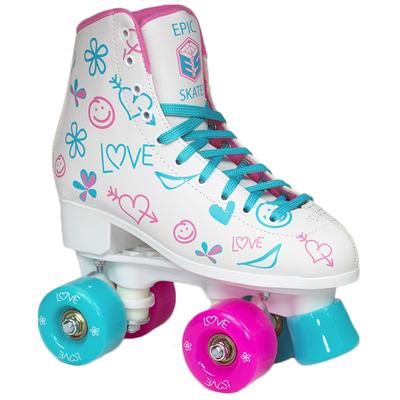 Epic Frost Kids' Quad Roller Skates White