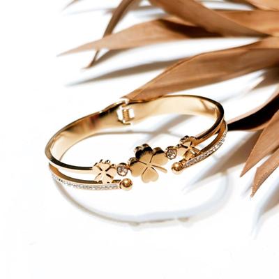Anthropologie Jewelry | Gold Diamond Bangle S368 | Color: Gold | Size: Os