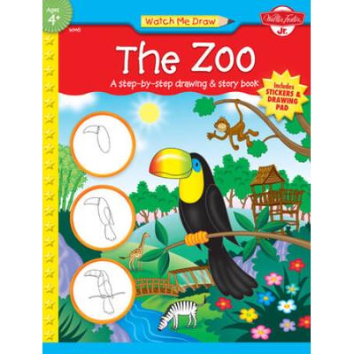The Zoo: A Step-By-Step Drawing & Story Book [With Stickers And Drawing Pad]