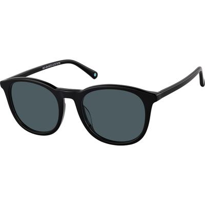 Zenni Square Rx Sunglasses Black Eco Full Rim Frame