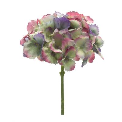 Varigated Lavender And Pink Hydrangea Flower Stem (Set Of 6) by Melrose in Blue