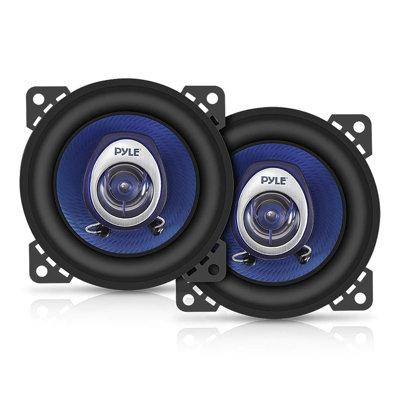 Pyle 4 Inch Blue Poly Injection Cone 2 Way 180 Watt Surround Sound Car Speakers, Rubber | Wayfair PL42BL