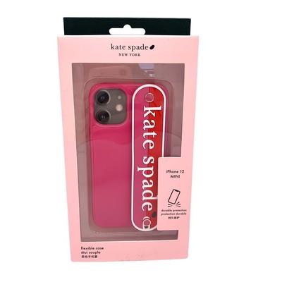 Kate Spade Accessories | New Kate Spade New York Iphone 12 Mini Pink Flexible Case Logo Hand Strap | Color: Pink | Size: Os
