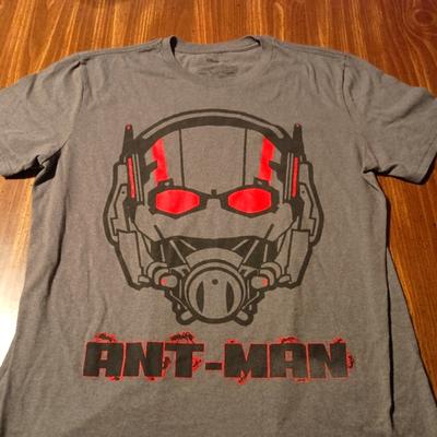 Disney Shirts | Ant Man T-Shirt - Large    Marvel Disney Store Comic Book Hero Tee Shirt | Color: Gray Red | Size: L